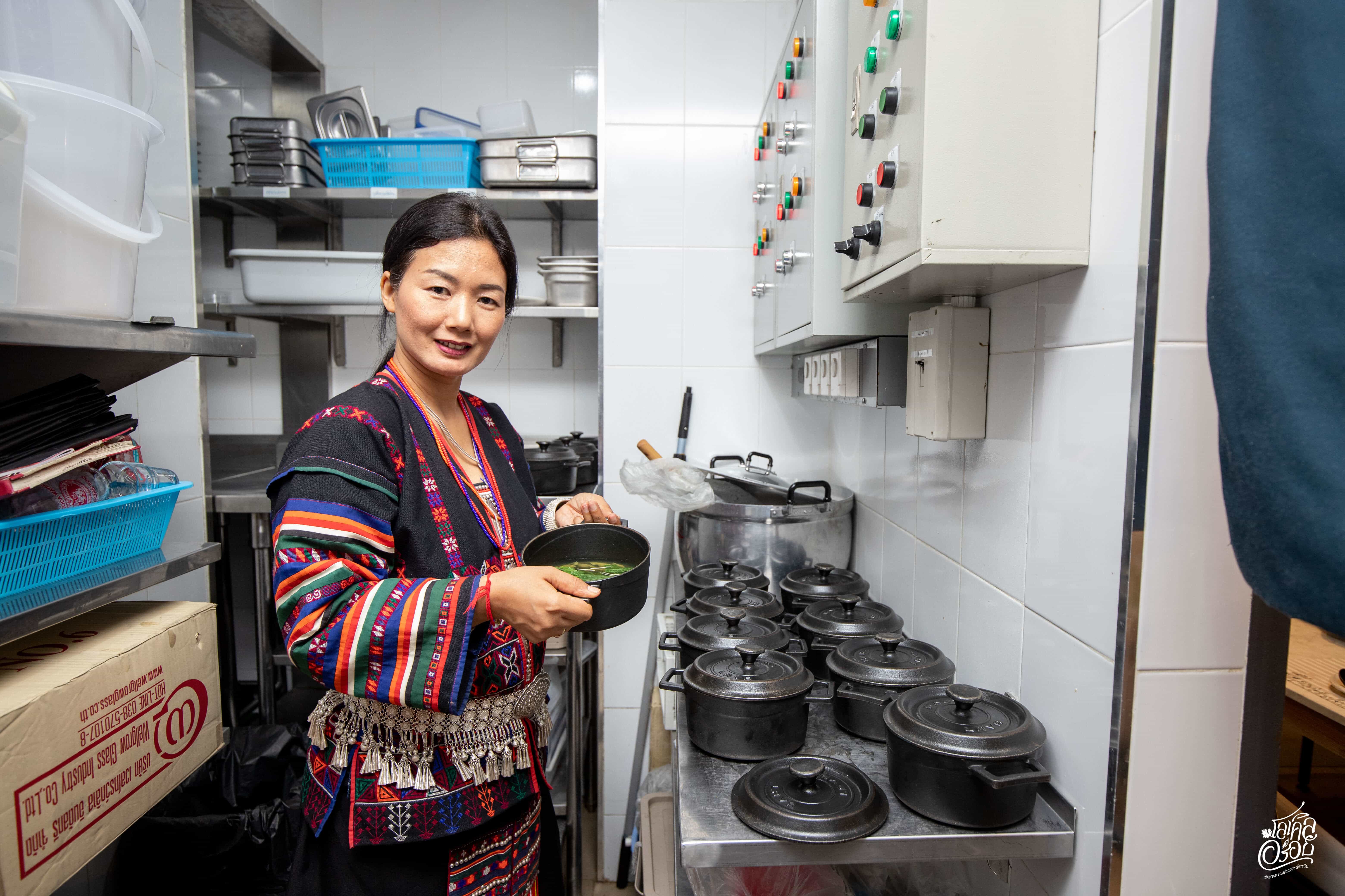 Keaw getting ready to showcase the culinary gems of the Akha tribe [left]. She hopes that interest in northern Thailand cuisine creates more interest in the country’s indigenous cultures. Photo from Local Alike